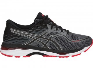 Asics Gel-Cumulus 19 Running Shoes For Men Black/Dark Grey/Red 964EBKWR