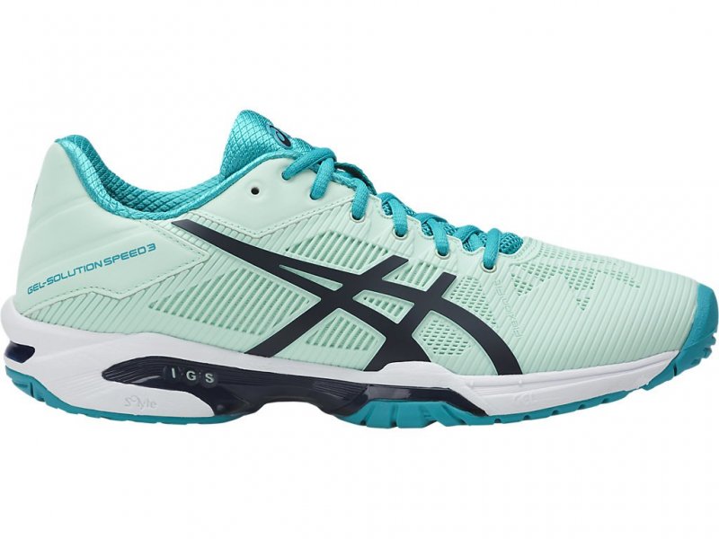 Asics Gel-Solution Speed 3 Tennis Shoes For Women Indigo Blue/Light Turquoise 251HQKKP