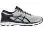 Asics Gel-Kayano 24 Running Shoes For Men Silver/Black/Grey 921HOFFM