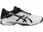 Asics Gel-Solution Speed 3 Tennis Shoes For Men White/Black/Silver 787XDASA