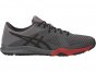 Asics Weldon X Training Shoes For Men Dark Grey/Black/Red 307VRHQQ