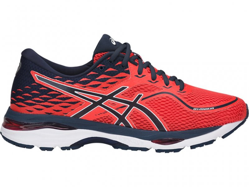 Asics Gel-Cumulus 19 Running Shoes For Men Coral/Dark Blue/Dark Blue 250FQCKB