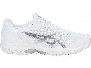 Asics Gel-Court Tennis Shoes For Women White/Silver 039AUJVI