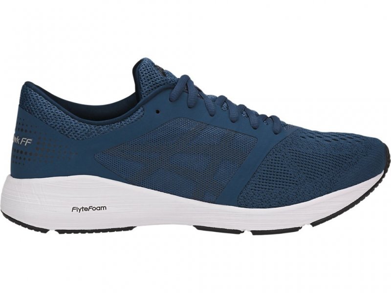 Asics Roadhawk Ff Running Shoes For Men Dark Blue/Black/White 564BTKEJ