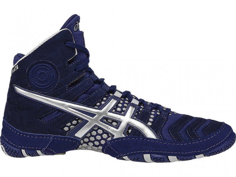 Asics Dan Gable Wrestling Shoes For Men Blue/Silver 909FUSNN