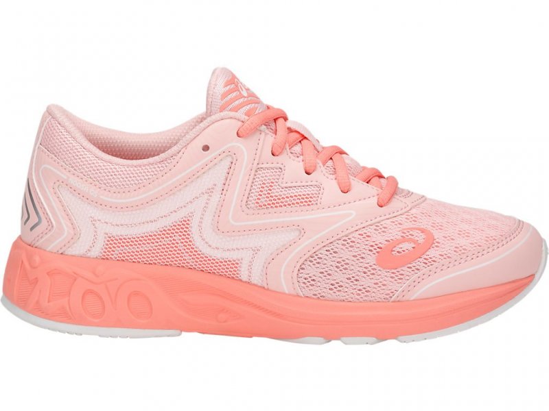 Asics Noosa Running Shoes For Kids Grey Pink/White 532QECMO