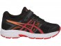 Asics Pre-Contend 4 Ps Running Shoes For Kids Black/Red/Orange 471YZNHK