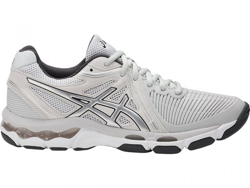 Asics Gel-Netburner Ballistic Volleyball Shoes For Women Grey/Silver/Dark Grey 656XUMHL