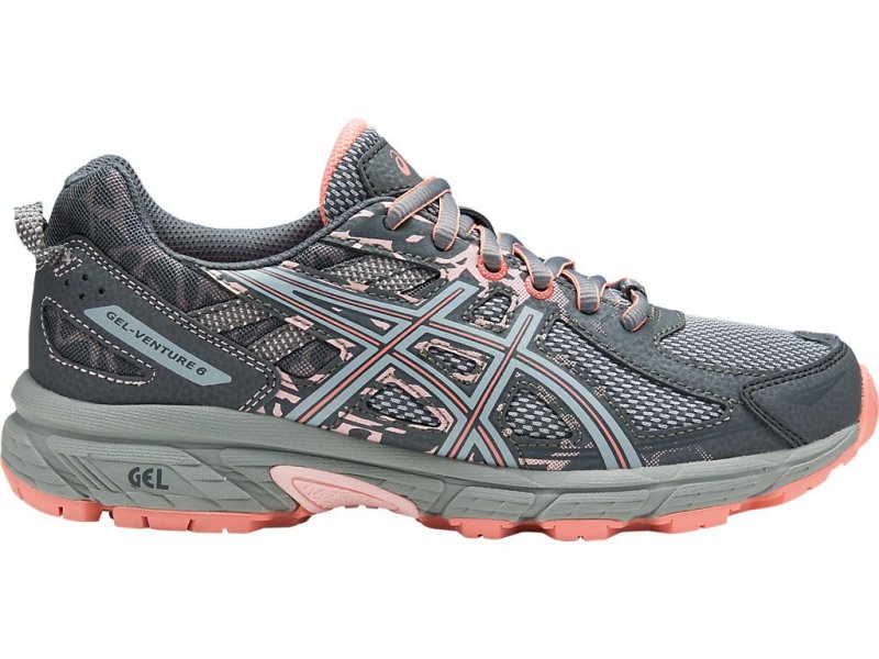 Asics Gel-Venture 6 Running Shoes For Women Dark Grey/Grey Pink 654BBEQM