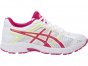 Asics Gel-Contend 4 Running Shoes For Kids White/Pink/Green 563LTOUO