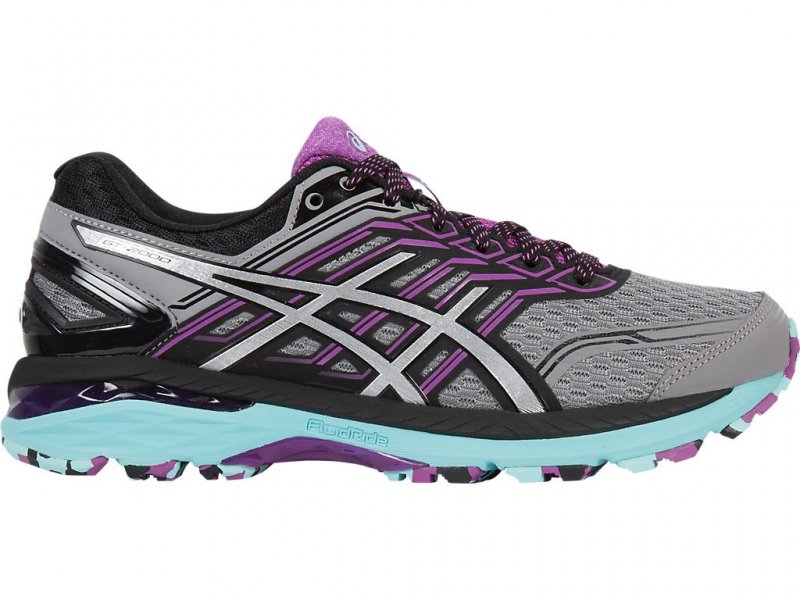 Asics Gt-2000 5 Running Shoes For Women Grey/Silver/Purple 283IVLML