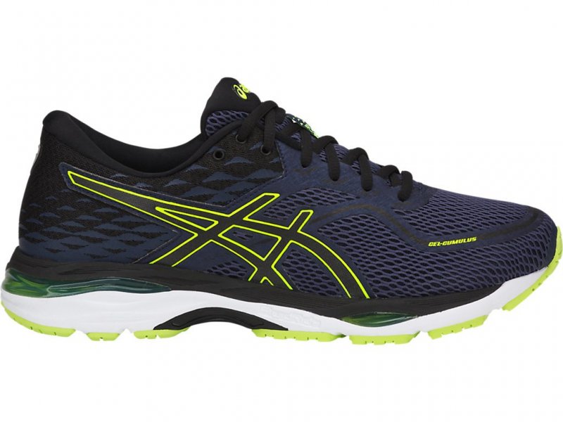 Asics Gel-Cumulus 19 Running Shoes For Men Indigo Blue/Black/Yellow 066TURCQ