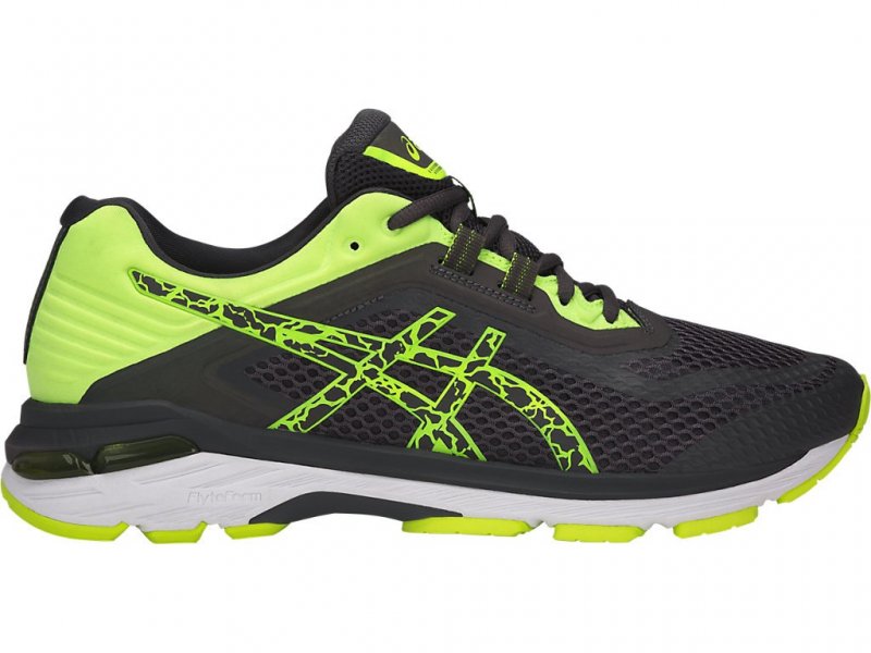 Asics Gt-2000 6 Running Shoes For Men Dark Grey/Dark Grey/Yellow 225TOFOM