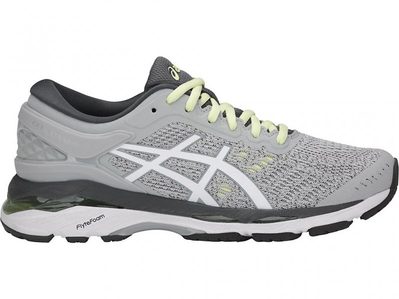 Asics Gel-Kayano 24 Running Shoes For Women Grey/White/Dark Grey 215TWMLZ