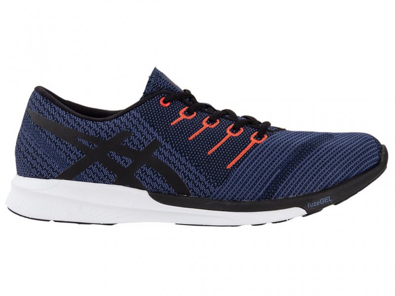 Asics Fuzex Running Shoes For Men Dark Blue/Black/Pink 105GWAKT