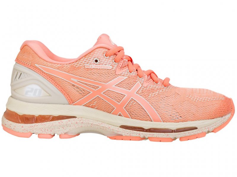 Asics Gel-Nimbus 20 Running Shoes For Women Pink/Coffee 009DBPLL