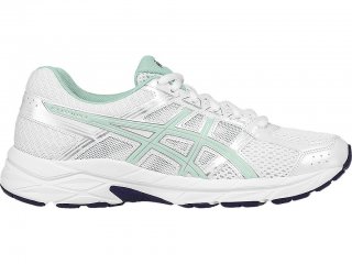 Asics Gel-Contend 4 Running Shoes For Women White/Silver 497ZNMFN
