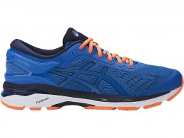 Asics Gel-Kayano 24 Running Shoes For Men Blue/Navy/Orange 200EZQQM Asics Gel-Kayano 24 Running Shoes For Men Blue/Navy/Orange 200EZQQM