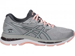 Asics Gel-Nimbus 20 Running Shoes For Women Grey/Grey Pink 222JQJUO