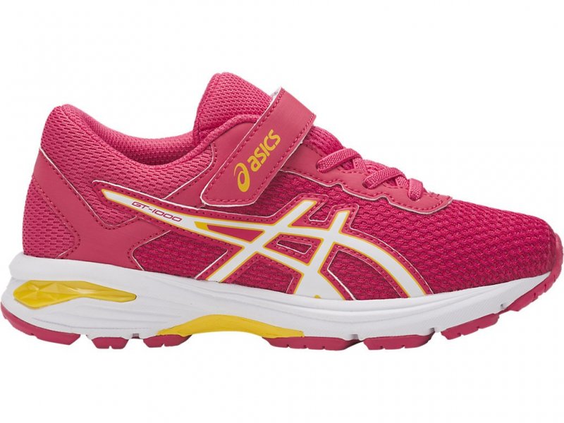 Asics Gt-1000 6 Running Shoes For Kids Red/White/Yellow 157EEUWC