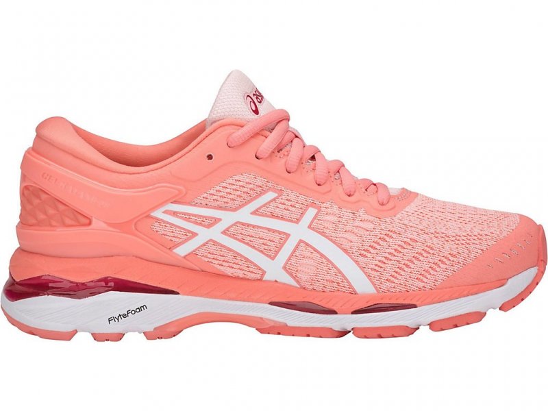 Asics Gel-Kayano 24 Running Shoes For Women Grey Pink/White/Pink 604DGEDV