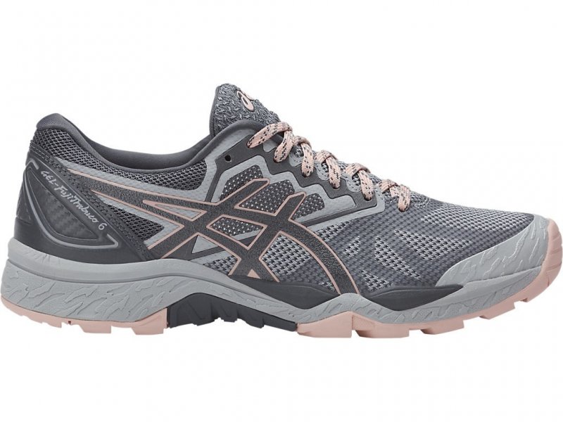 Asics Gel-Fujitrabuco 6 Running Shoes For Women Grey/Dark Grey 153QPTQO