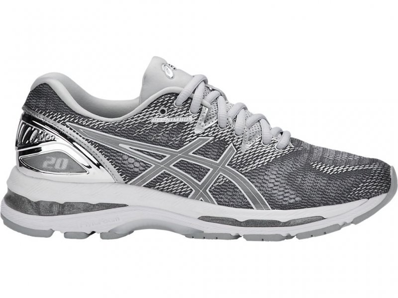 Asics Gel-Nimbus 20 Running Shoes For Women Dark Grey/Silver/White 224LPDOQ