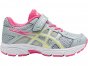Asics Pre-Contend 4 Ps Running Shoes For Kids Grey/Light Green/Pink 847QDBSV