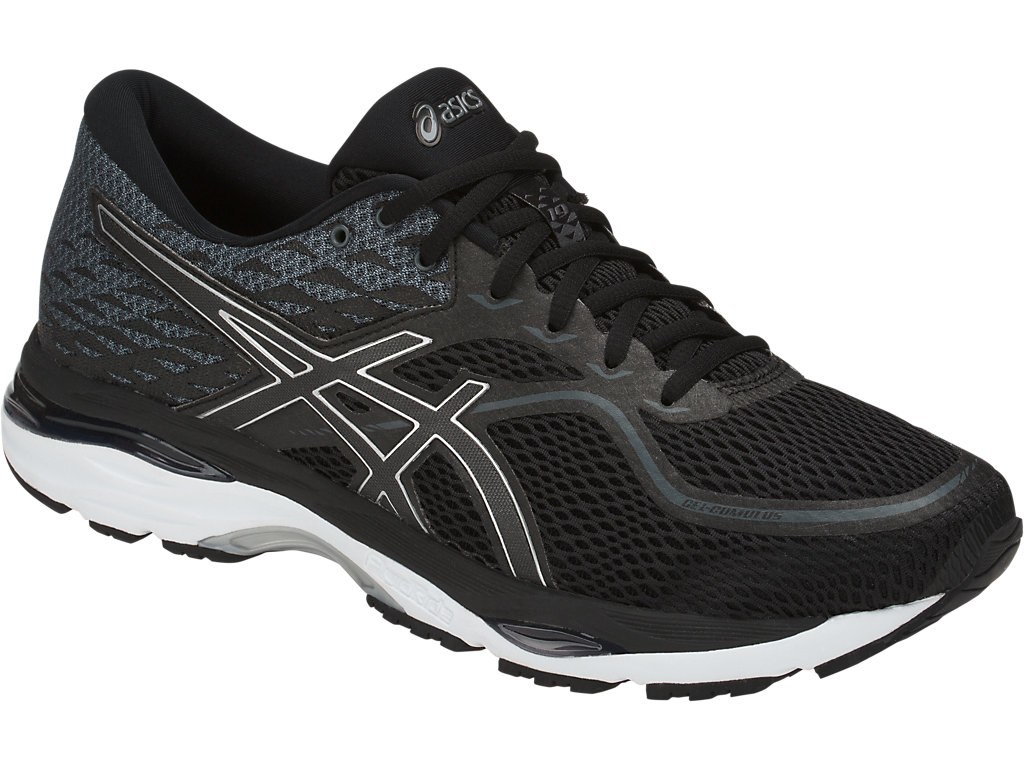 Asics Gel-Cumulus 19 Running Shoes For Men Black/White/Black 004WRJVS