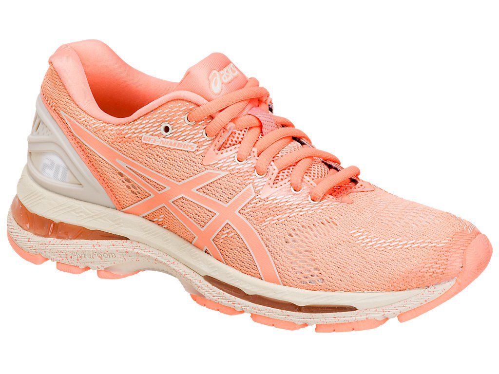 Asics Gel-Nimbus 20 Running Shoes For Women Pink/Coffee 009DBPLL