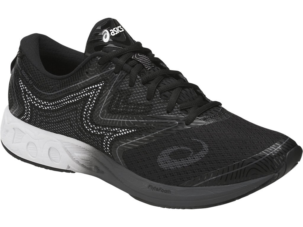 Asics Noosa Ff Running Shoes For Men Black White/Dark Grey 011TPMST