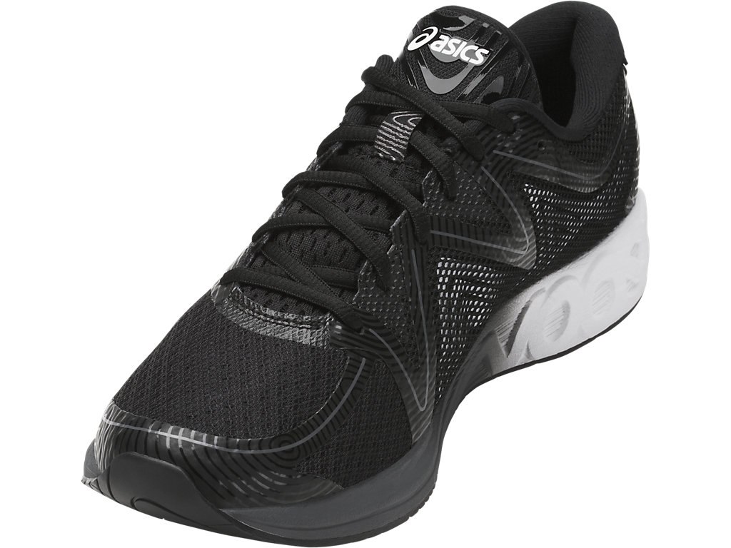 Asics Noosa Ff Running Shoes For Men Black White/Dark Grey 011TPMST