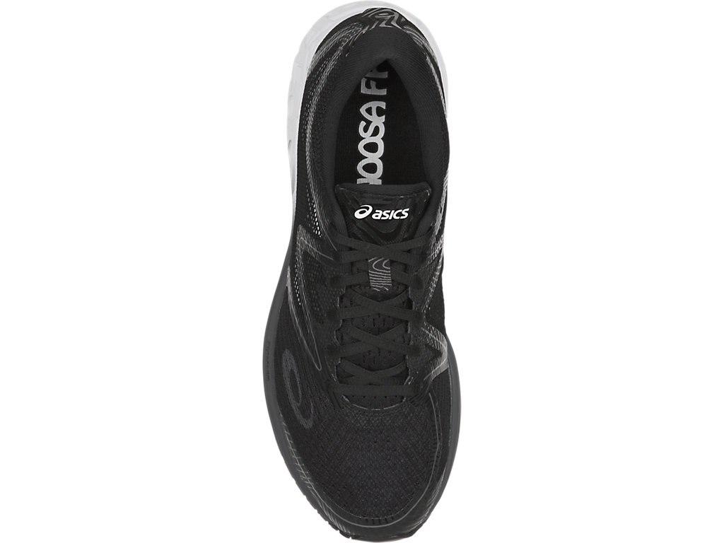 Asics Noosa Ff Running Shoes For Men Black White/Dark Grey 011TPMST