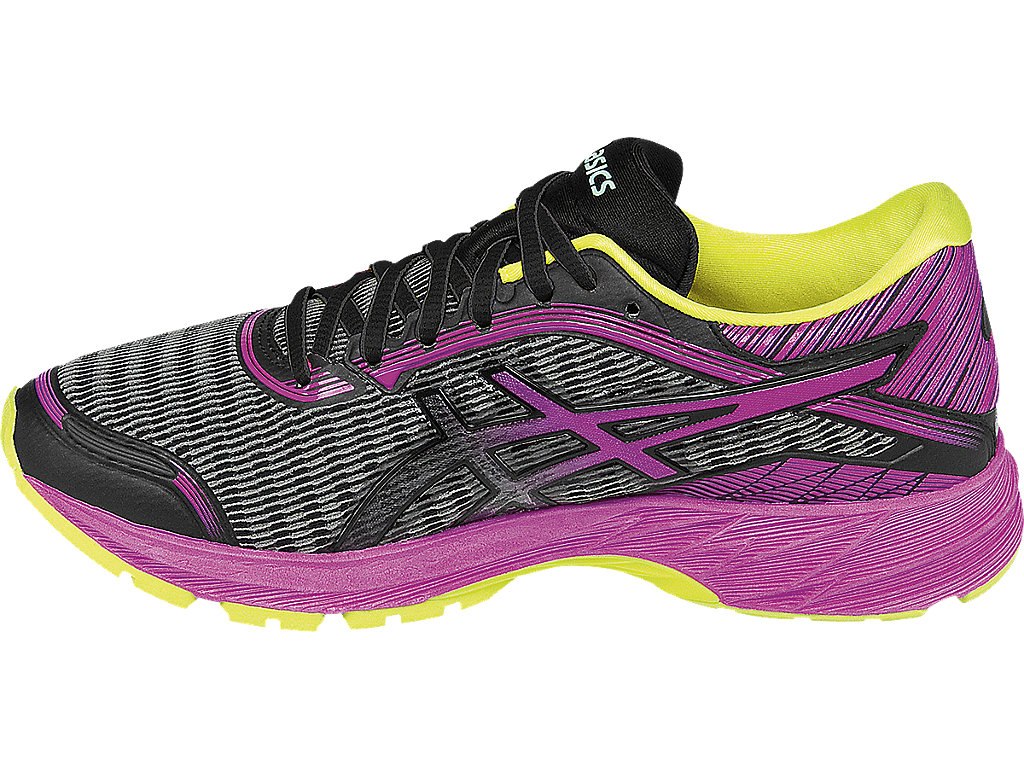 Asics Dynaflyte Running Shoes For Women Black/Pink/Yellow 016YPXHG