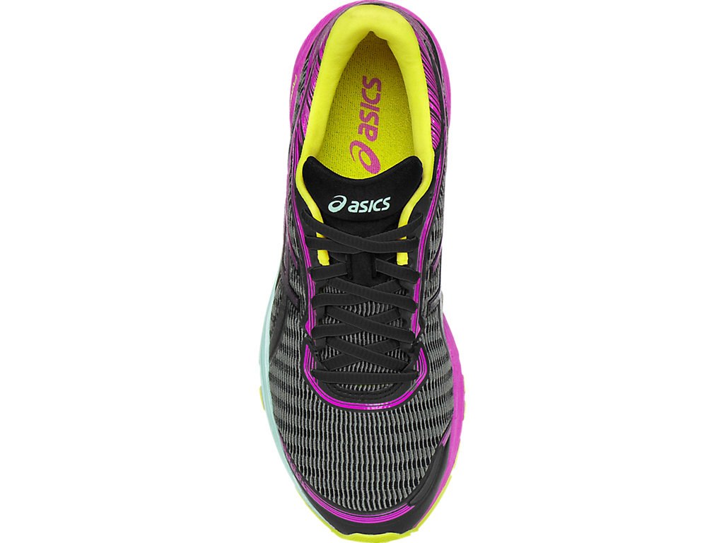 Asics Dynaflyte Running Shoes For Women Black/Pink/Yellow 016YPXHG