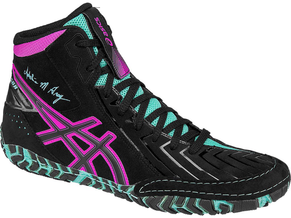 Asics Aggressor 3 Wrestling Shoes For Men Black/Pink 020FVJQH