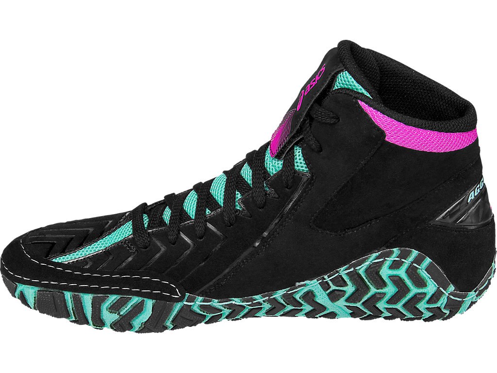 Asics Aggressor 3 Wrestling Shoes For Men Black/Pink 020FVJQH