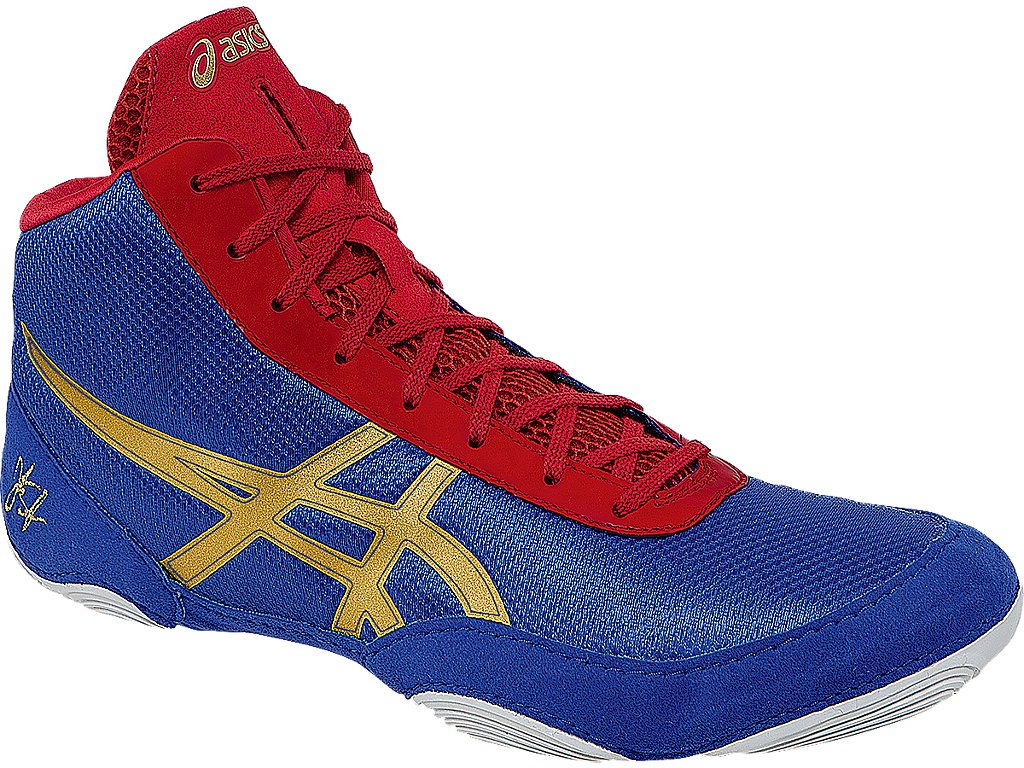 Asics Jb Elite Wrestling Shoes For Men Blue/Gold/Red 021WRWAC