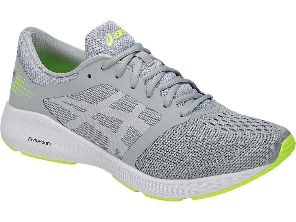 Asics Roadhawk Ff Running Shoes For Men Grey/White/Yellow 023MCMCV