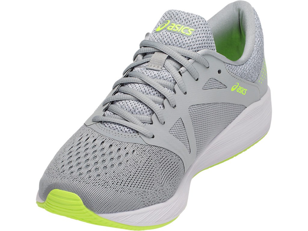 Asics Roadhawk Ff Running Shoes For Men Grey/White/Yellow 023MCMCV