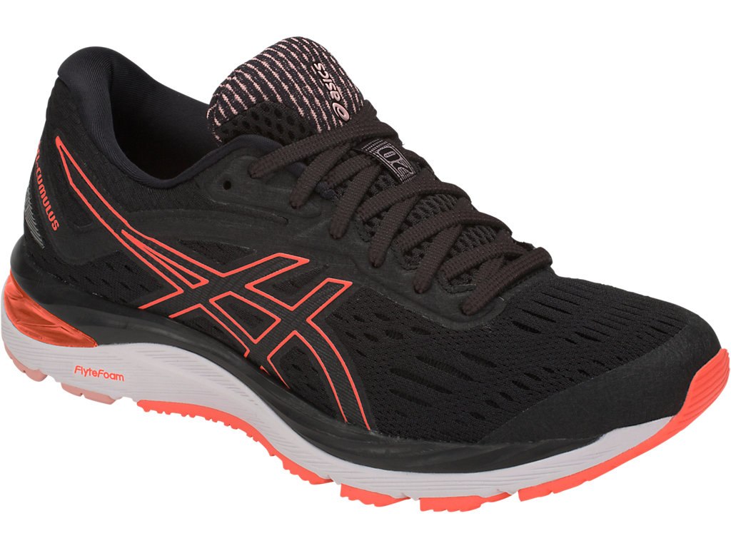 Asics Gel-Cumulus 20 Running Shoes For Women Black/Coral 025TXENC