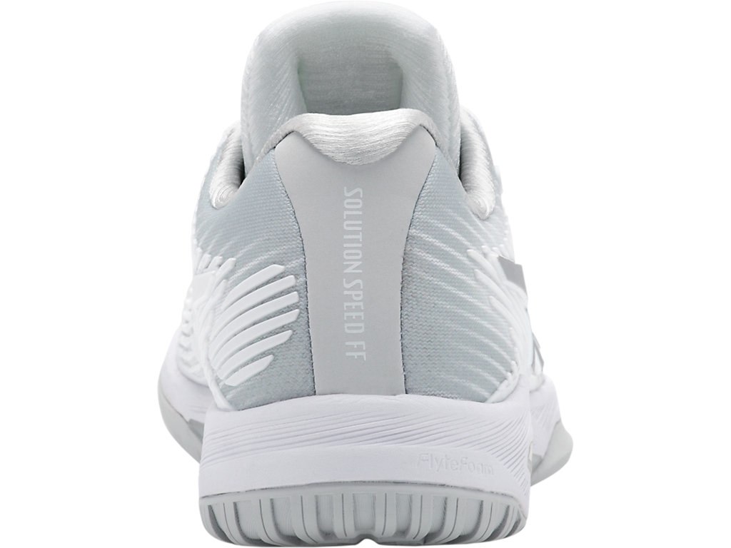 Asics Solution Speed Ff Tennis Shoes For Women White/Silver 027NBUZI