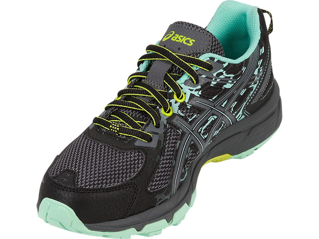 Asics Gel-Venture 6 Running Shoes For Women Black/Dark Grey/Light Green 027SUADN