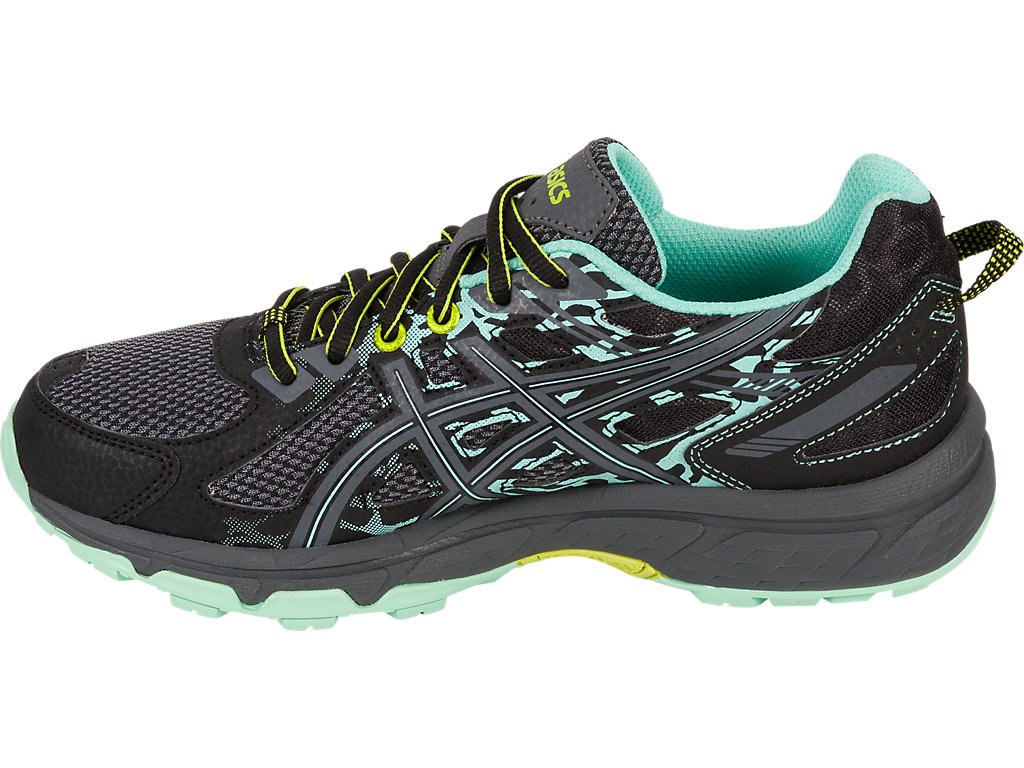 Asics Gel-Venture 6 Running Shoes For Women Black/Dark Grey/Light Green 027SUADN