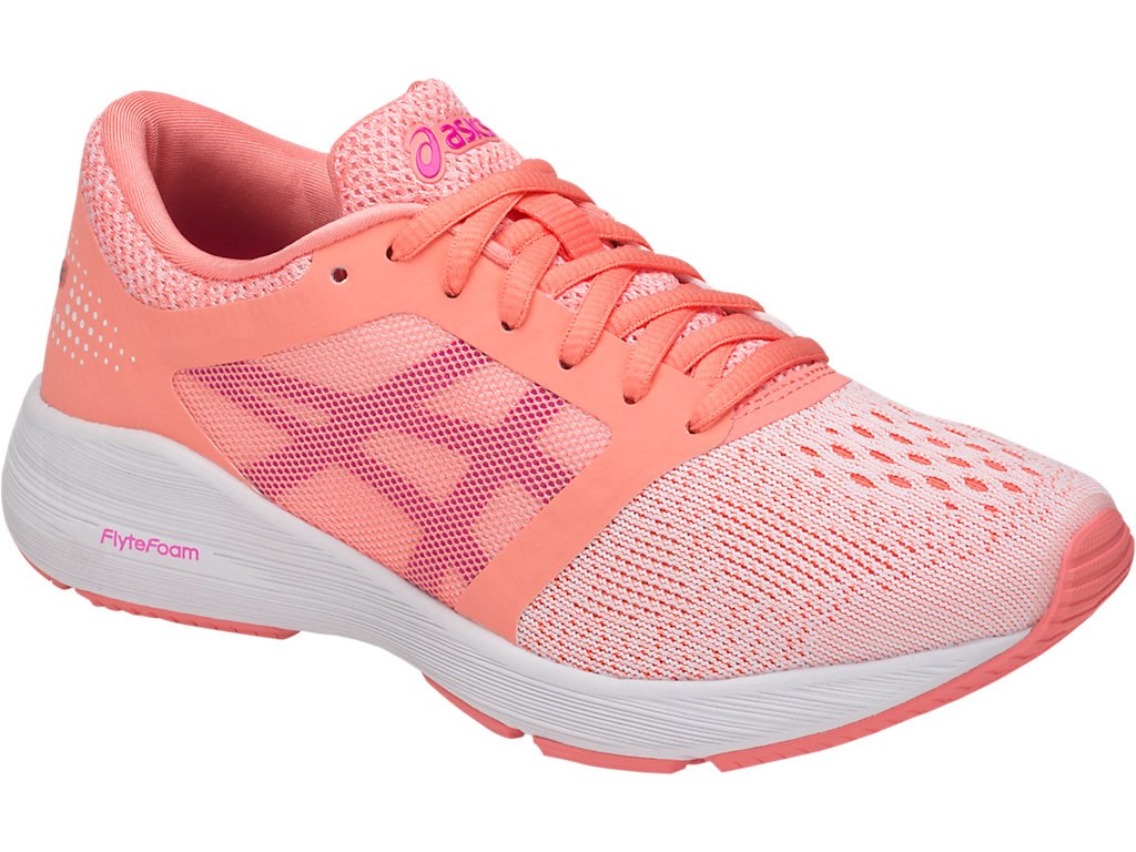 Asics Roadhawk Ff Running Shoes For Kids Pink/White 029QTBYY
