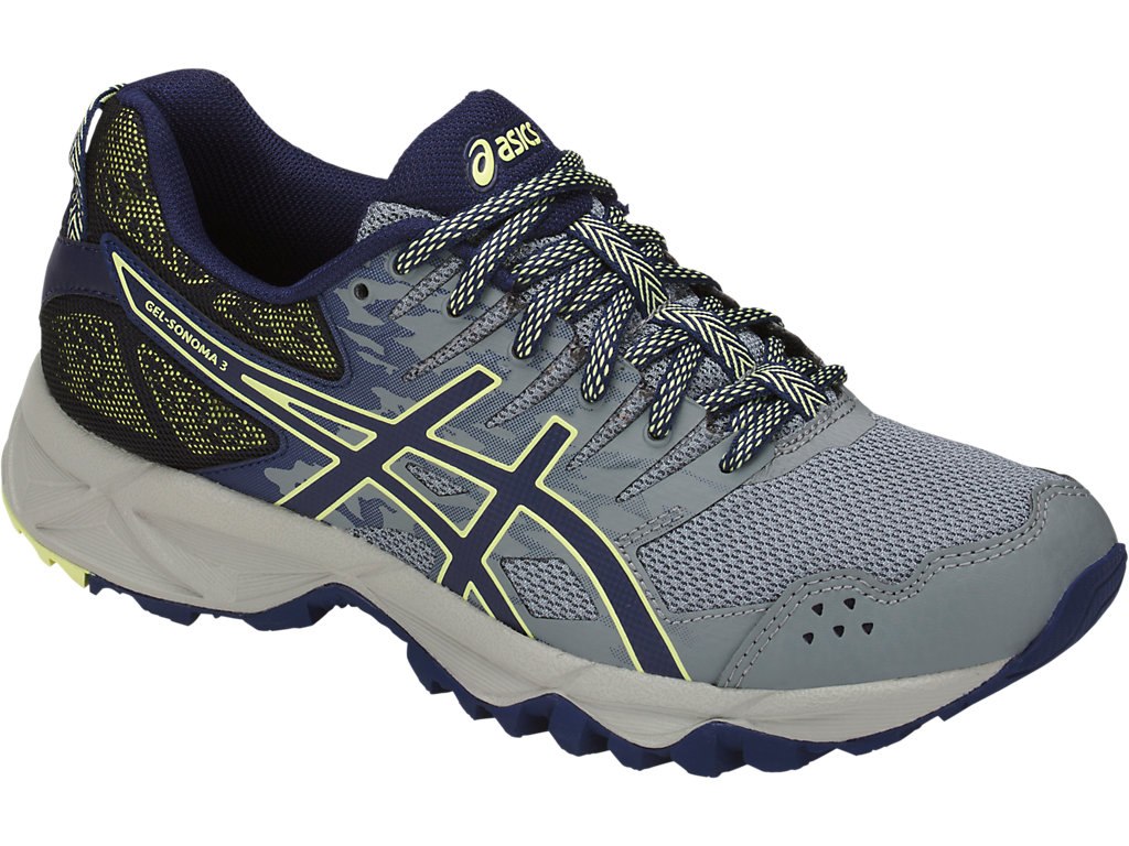 Asics Gel-Sonoma 3 Running Shoes For Women Grey/Indigo Blue/Light Green 032BFGZM