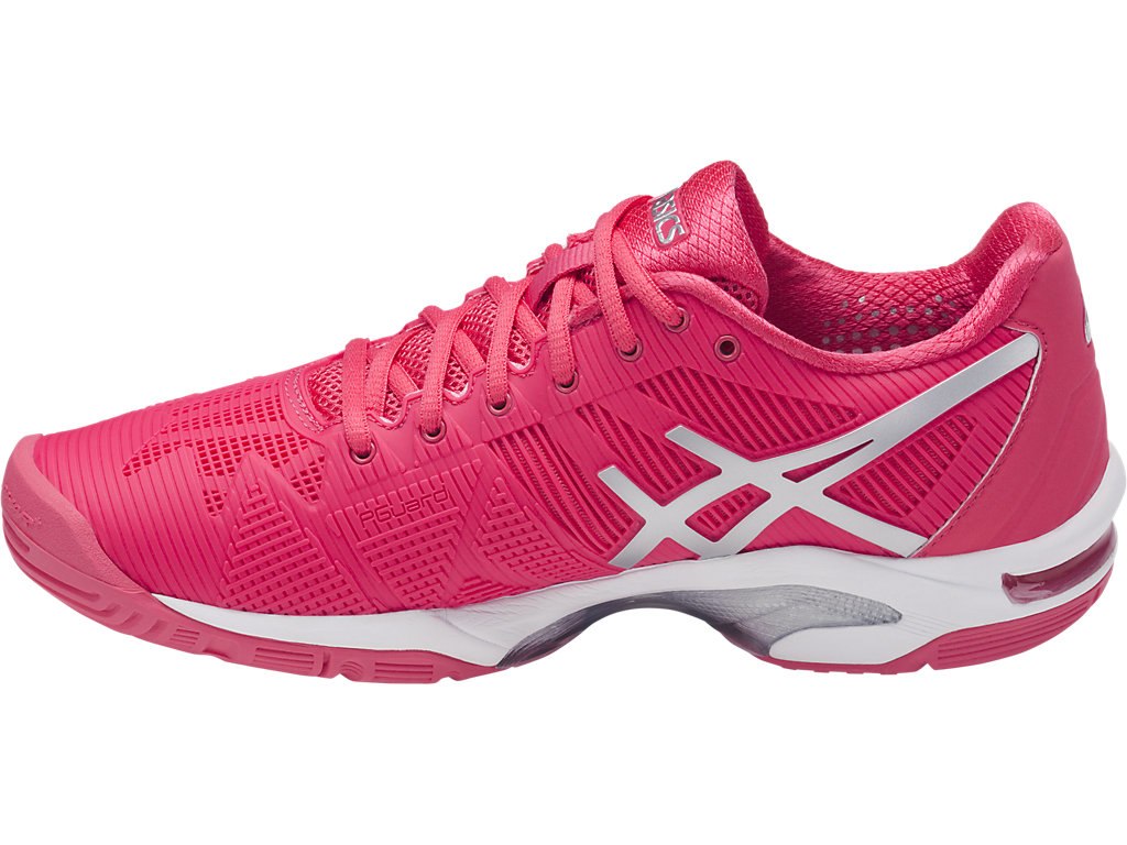 Asics Gel-Solution Speed 3 Tennis Shoes For Women Red/Silver/White 033VVBZG
