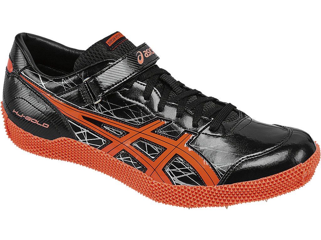 Asics High Jump Pro Shoes For Men Black/Coral/Silver 037OUGBB