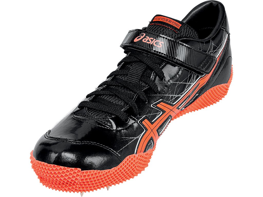 Asics High Jump Pro Shoes For Men Black/Coral/Silver 037OUGBB