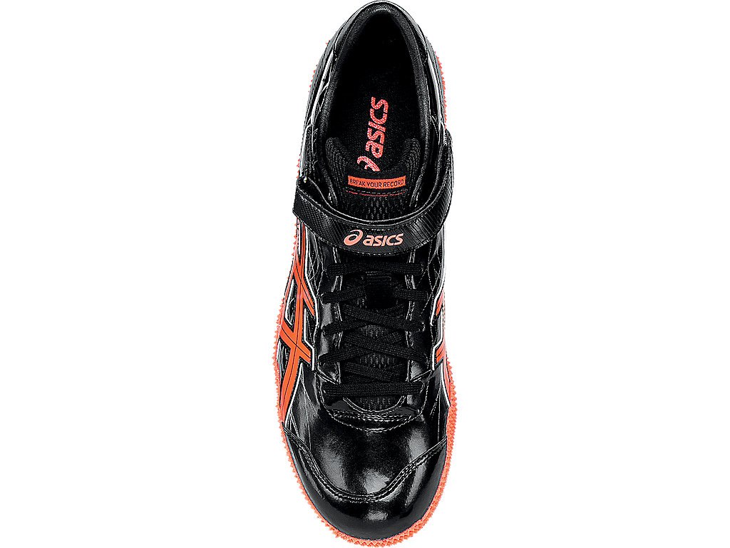 Asics High Jump Pro Shoes For Men Black/Coral/Silver 037OUGBB